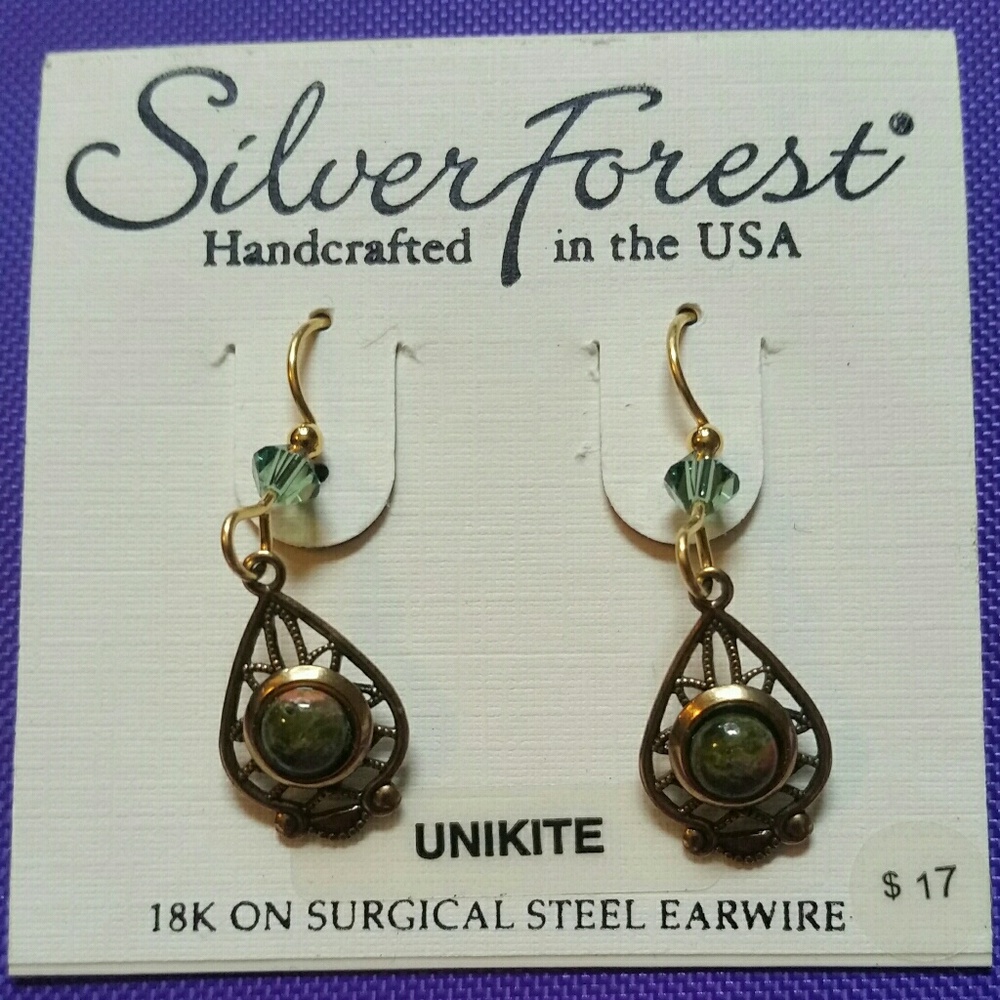 Silver Forest handcrafted earrings 18K gold